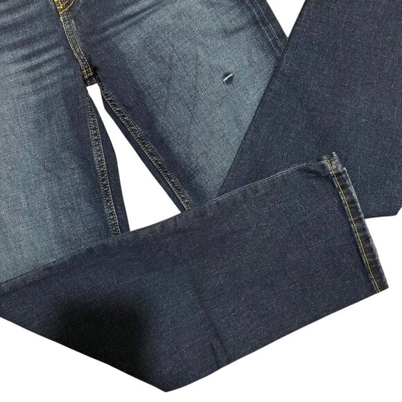 Re/Done Womens Size 27 Deep Faded Blue High Rise Stovepipe Jean Comfort Stretch - Picture 8 of 10